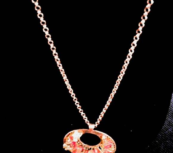 ⚓Brass and red stone necklace from Fashion Bug - Picture 5 of 6